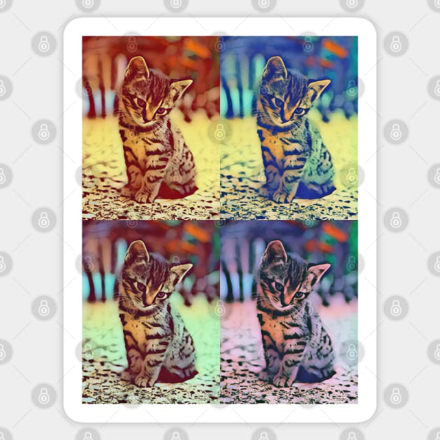 PopArt kittens! Sticker by goblinbabe